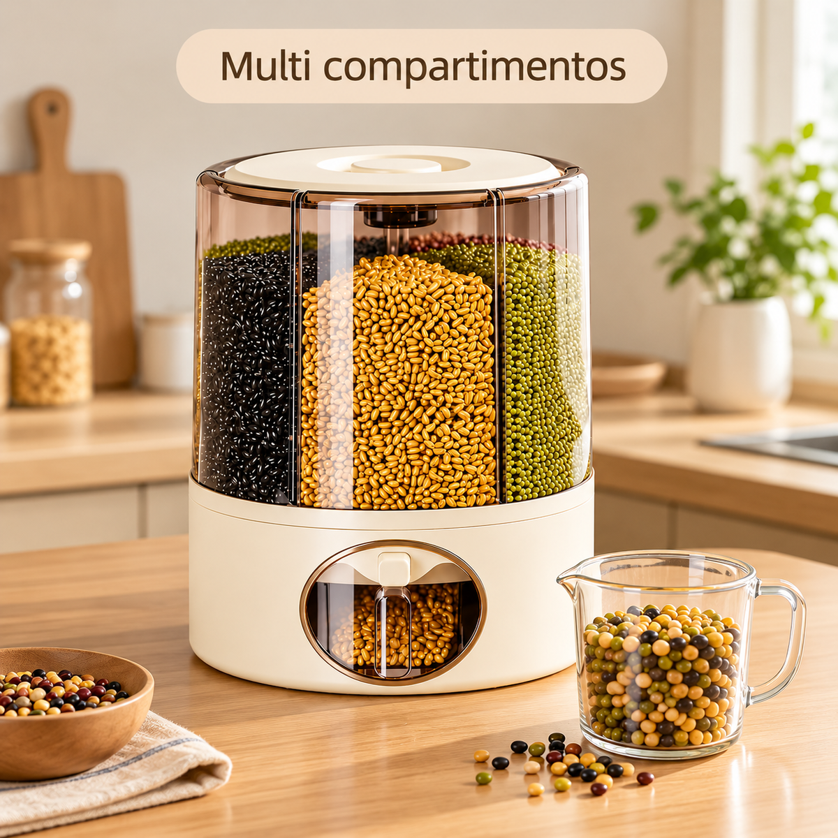 Dispensador Rotativo de Granos 6 en 1
